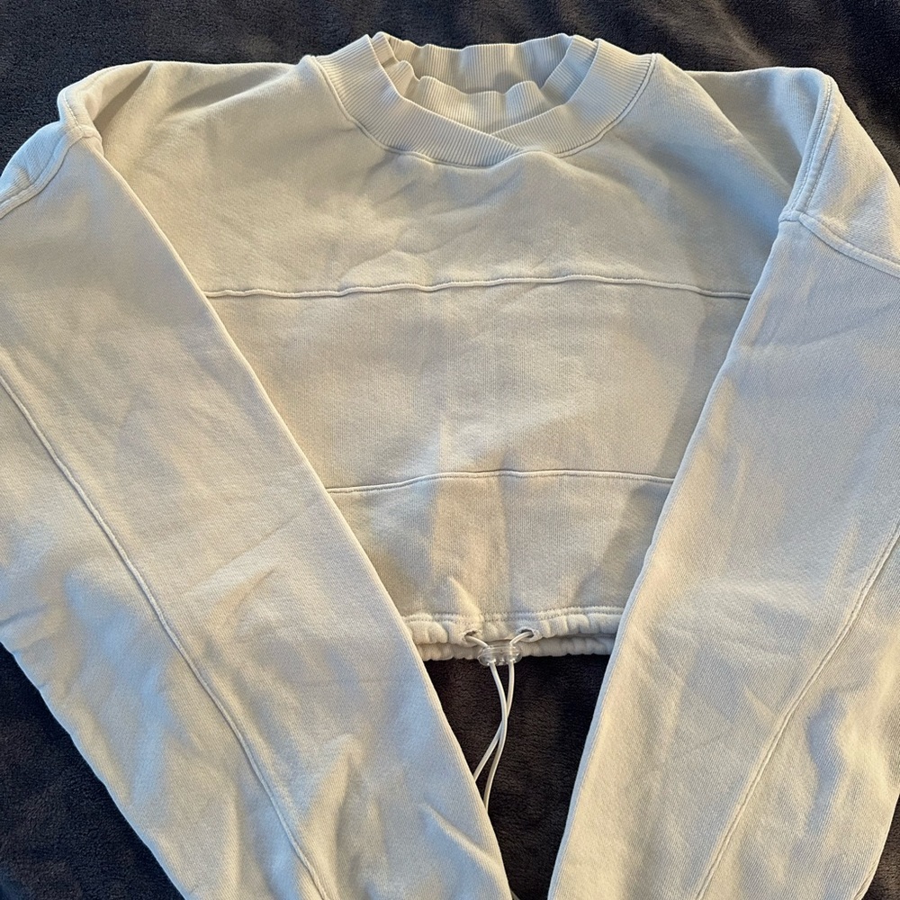 Joah Brown Cream crop sweatshirt